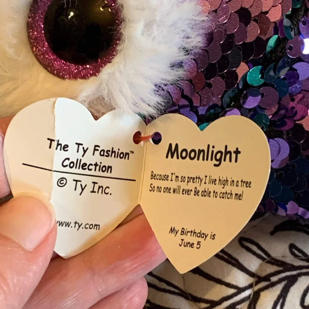 Beanie Boo Flip Sequins Moonlight Owl Slipper Socks